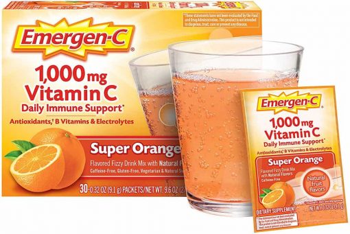 Bột sủi C tăng đề kháng Emergen-C Vitamin C 1000mg Super Orange 30 gói