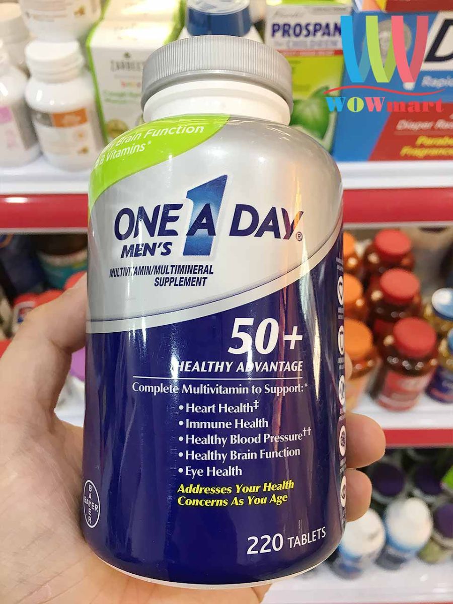 Vitamin One A Day cho nam giới trên 50 tuổi One A Day Men’s 50+ Multivitamin 220 viên