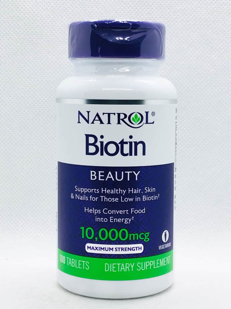 Viên uống hỗ trợ mọc tóc và chống rụng tóc Natrol Biotin Beauty 10,000mcg 100 viên